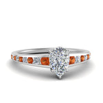 Load image into Gallery viewer, pear-shaped-swirl-engraved-channel-accent-diamond-engagement-ring-with-orange-sapphire-in-FD122866PERGSAOR-NL-WG
