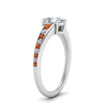 Load image into Gallery viewer, pear-shaped-swirl-engraved-channel-accent-diamond-engagement-ring-with-orange-sapphire-in-FD122866PERGSAOR-NL-WG
