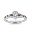 Load image into Gallery viewer, pear-shaped-swirl-engraved-channel-accent-diamond-engagement-ring-with-orange-sapphire-in-FD122866PERGSAOR-NL-WG