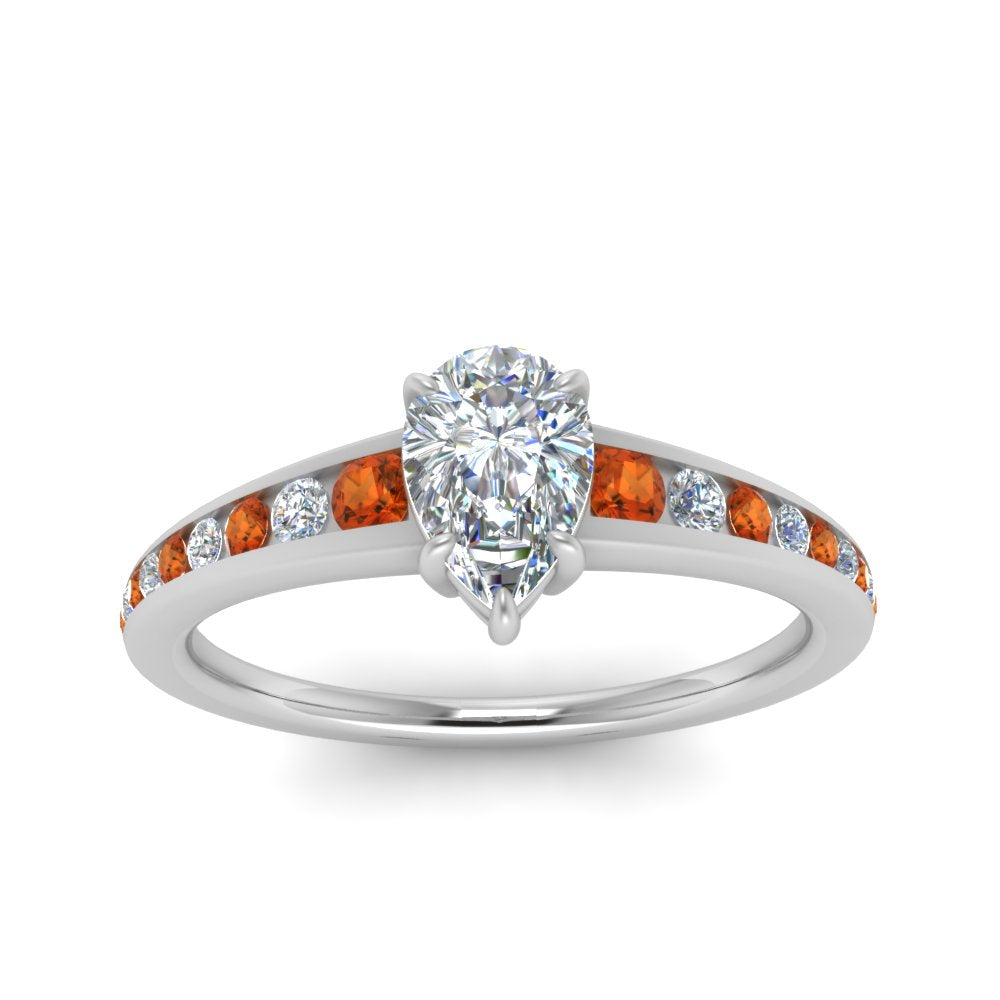 pear-shaped-swirl-engraved-channel-accent-diamond-engagement-ring-with-orange-sapphire-in-FD122866PERGSAOR-NL-WG