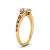 Load image into Gallery viewer, pear-shaped-swirl-engraved-channel-accent-diamond-engagement-ring-with-orange-sapphire-in-FD122866PERGSAOR-NL-YG