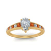 Load image into Gallery viewer, pear-shaped-swirl-engraved-channel-accent-diamond-engagement-ring-with-orange-sapphire-in-FD122866PERGSAOR-NL-YG