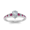 Thumbnail 10 - pear-shaped-swirl-engraved-channel-accent-diamond-engagement-ring-with-pink-sapphire-in-FD122866PERGSADRPI-NL-WG