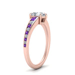 Load image into Gallery viewer, pear-shaped-swirl-engraved-channel-accent-diamond-engagement-ring-with-purple-topaz-in-FD122866PERGVITO-NL-RG
