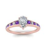 Load image into Gallery viewer, pear-shaped-swirl-engraved-channel-accent-diamond-engagement-ring-with-purple-topaz-in-FD122866PERGVITO-NL-RG
