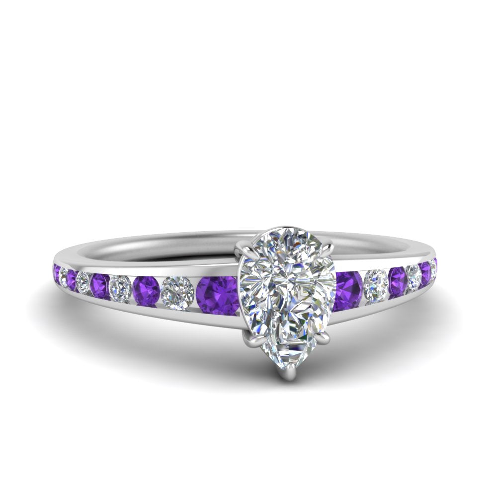 pear-shaped-swirl-engraved-channel-accent-diamond-engagement-ring-with-purple-topaz-in-FD122866PERGVITO-NL-WG