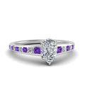 Thumbnail 24 - pear-shaped-swirl-engraved-channel-accent-diamond-engagement-ring-with-purple-topaz-in-FD122866PERGVITO-NL-WG