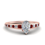 Load image into Gallery viewer, pear-shaped-swirl-engraved-channel-accent-diamond-engagement-ring-with-ruby-in-FD122866PERGRUDR-NL-RG
