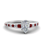 Load image into Gallery viewer, pear-shaped-swirl-engraved-channel-accent-diamond-engagement-ring-with-ruby-in-FD122866PERGRUDR-NL-WG
