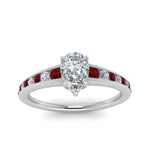 Load image into Gallery viewer, pear-shaped-swirl-engraved-channel-accent-diamond-engagement-ring-with-ruby-in-FD122866PERGRUDR-NL-WG
