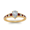 Load image into Gallery viewer, pear-shaped-swirl-engraved-channel-accent-diamond-engagement-ring-with-ruby-in-FD122866PERGRUDR-NL-YG