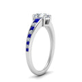 Thumbnail 8 - pear-shaped-swirl-engraved-channel-accent-diamond-engagement-ring-with-sapphire-in-FD122866PERGSABL-NL-WG