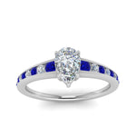 Load image into Gallery viewer, pear-shaped-swirl-engraved-channel-accent-diamond-engagement-ring-with-sapphire-in-FD122866PERGSABL-NL-WG
