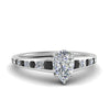 Load image into Gallery viewer, pear-shaped-swirl-engraved-channel-accent-engagement-ring-with-black-diamond-in-FD122866PERGBLACK-NL-WG