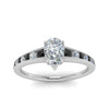 Load image into Gallery viewer, pear-shaped-swirl-engraved-channel-accent-engagement-ring-with-black-diamond-in-FD122866PERGBLACK-NL-WG