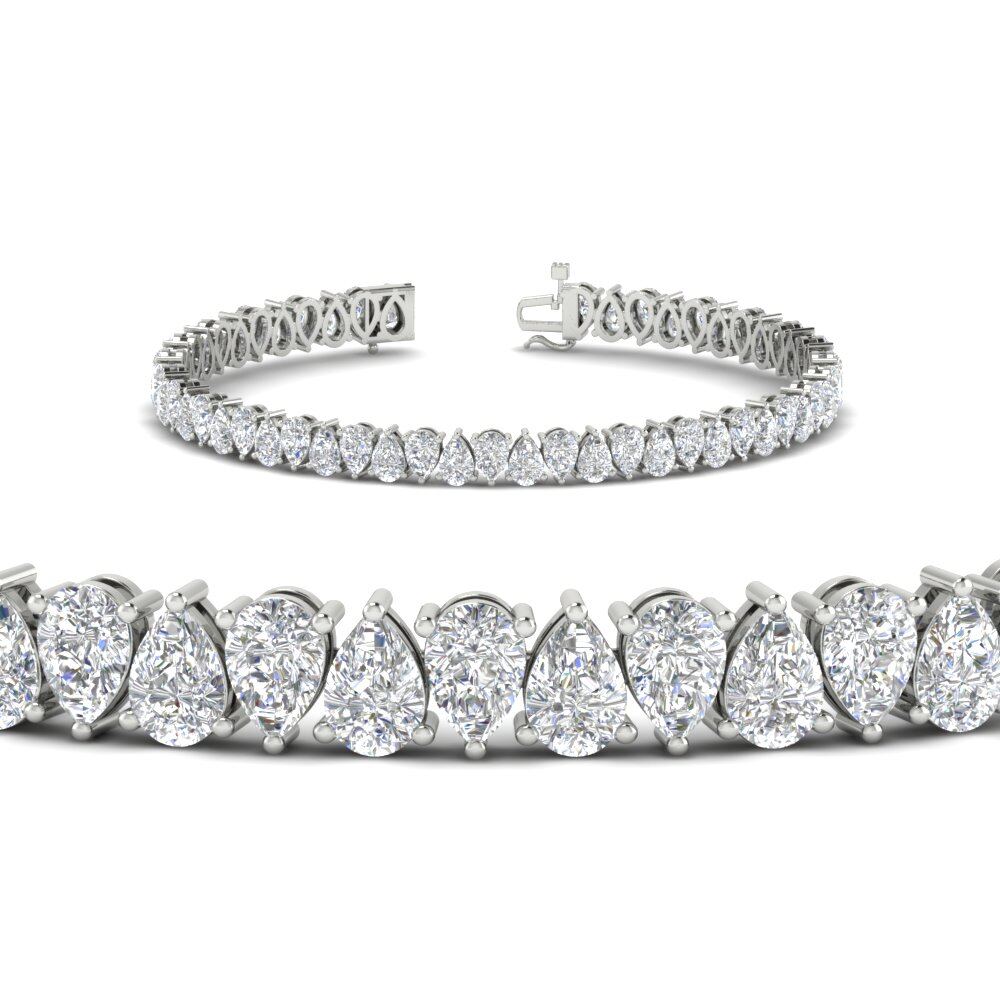 Pear Shaped Tennis Bracelet 11 Carat