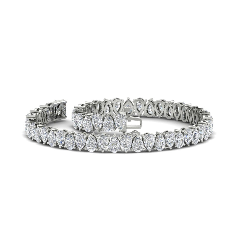 Pear Shaped Tennis Bracelet 11 Carat