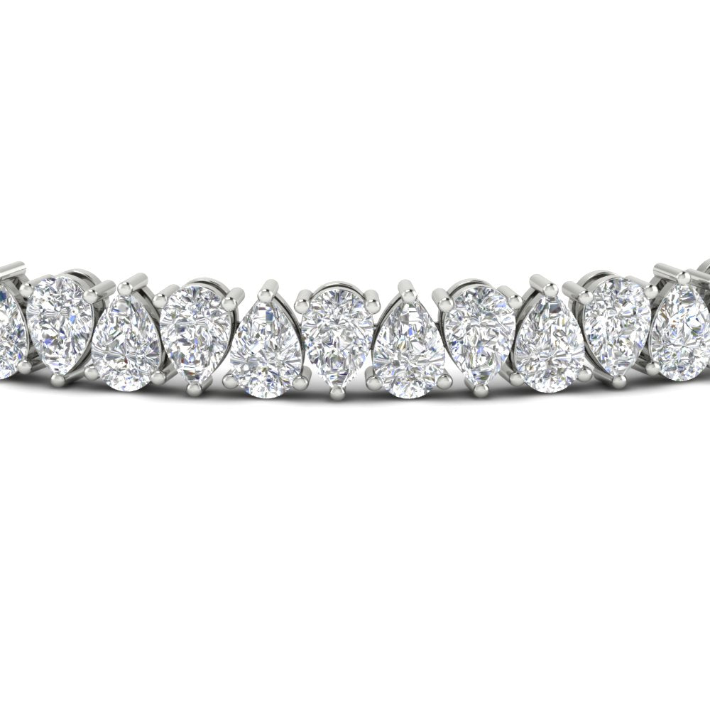 Pear Shaped Tennis Bracelet 11 Carat