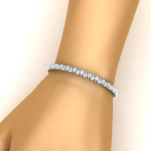 Pear Shaped Tennis Bracelet 11 Carat