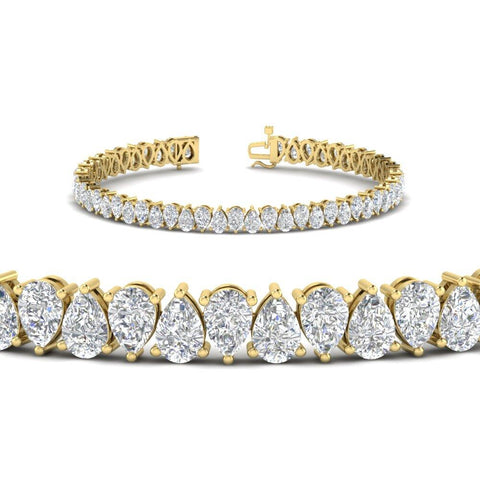 Pear Shaped Tennis Bracelet 11 Carat