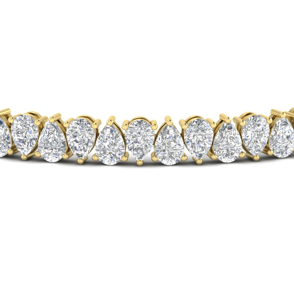 Pear Shaped Tennis Bracelet 11 Carat