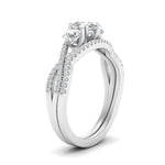 Load image into Gallery viewer, pear-shaped-twisted-floral-prong-diamond-wedding-set-in-white-gold-FD10257PE-ANGLE2-NL-WG?v=1756360036
