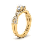 Load image into Gallery viewer, pear-shaped-twisted-floral-prong-diamond-wedding-set-in-yellow-gold-FD10257PE-ANGLE2-NL-YG?v=1756360036

