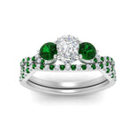 Load image into Gallery viewer, pear-shaped-twisted-floral-prong-emerald-wedding-set-in-white-gold-FD10257PEGEMGR-ANGLE5-NL-WG_84be12b5-2356-460c-b2bf-c3d2164d88d4?v=1756360158
