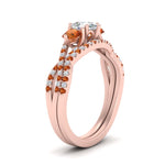 Load image into Gallery viewer, pear-shaped-twisted-floral-prong-orange-sapphire-wedding-set-in-rose-gold-FD10257PEGSAOR-ANGLE2-NL-RG?v=1756360036
