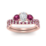 Load image into Gallery viewer, pear-shaped-twisted-floral-prong-pink-sapphire-wedding-set-in-rose-gold-FD10257PEGSADRPI-ANGLE5-NL-RG_1b0b8f10-2d3b-4976-b9ec-c180348ee1cb?v=1756360158

