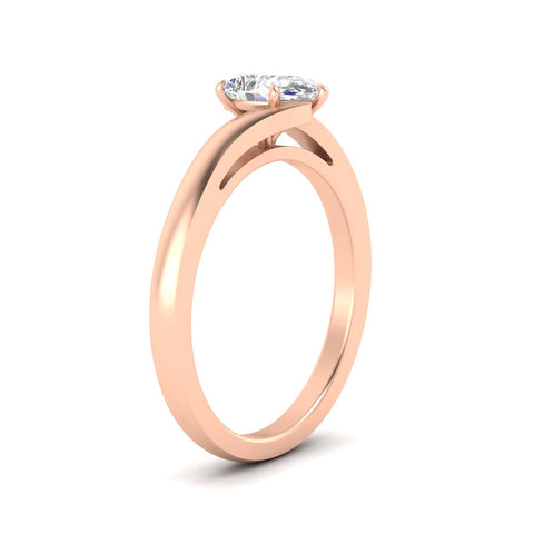 Twisted Shank Solitaire Engagement Ring