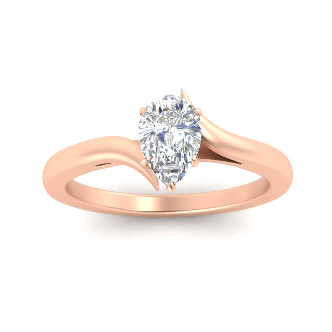 Twisted Shank Solitaire Engagement Ring