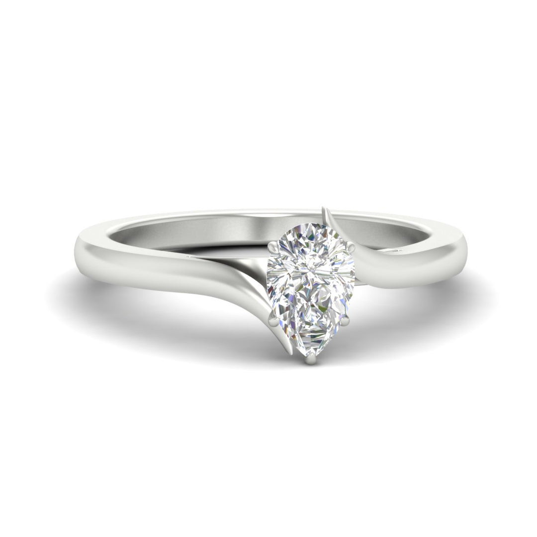 Twisted Shank Solitaire Engagement Ring