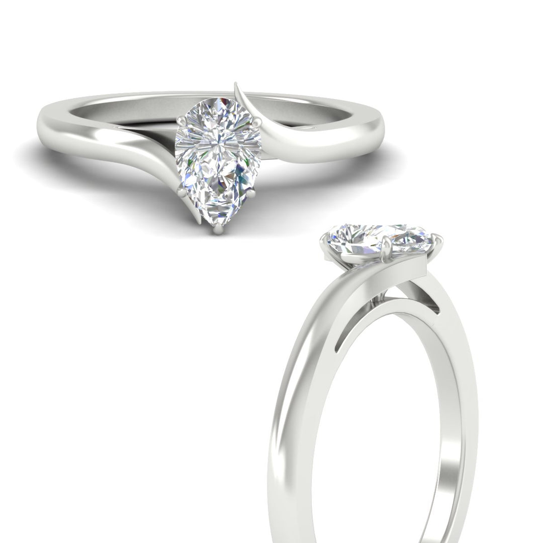 Twisted Shank Solitaire Engagement Ring