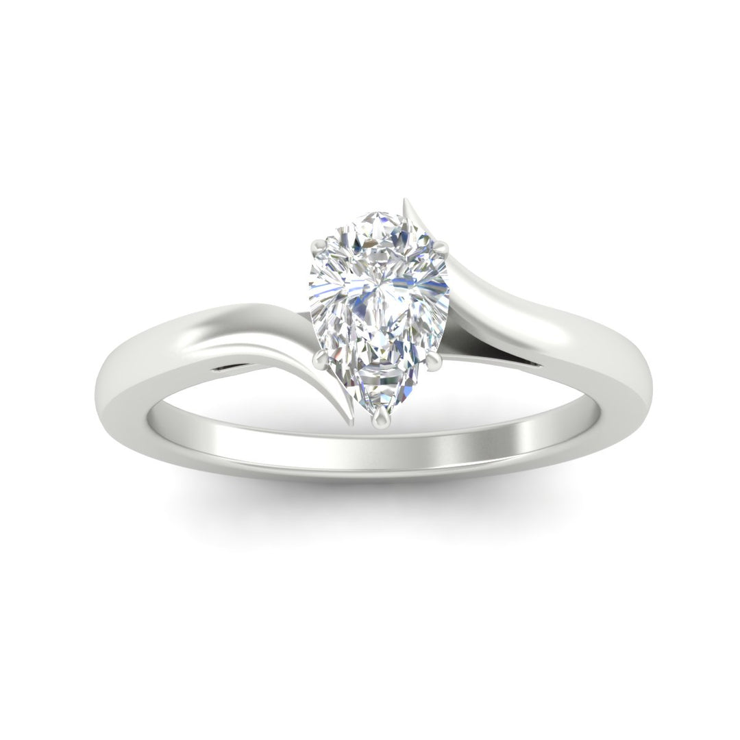 Twisted Shank Solitaire Engagement Ring