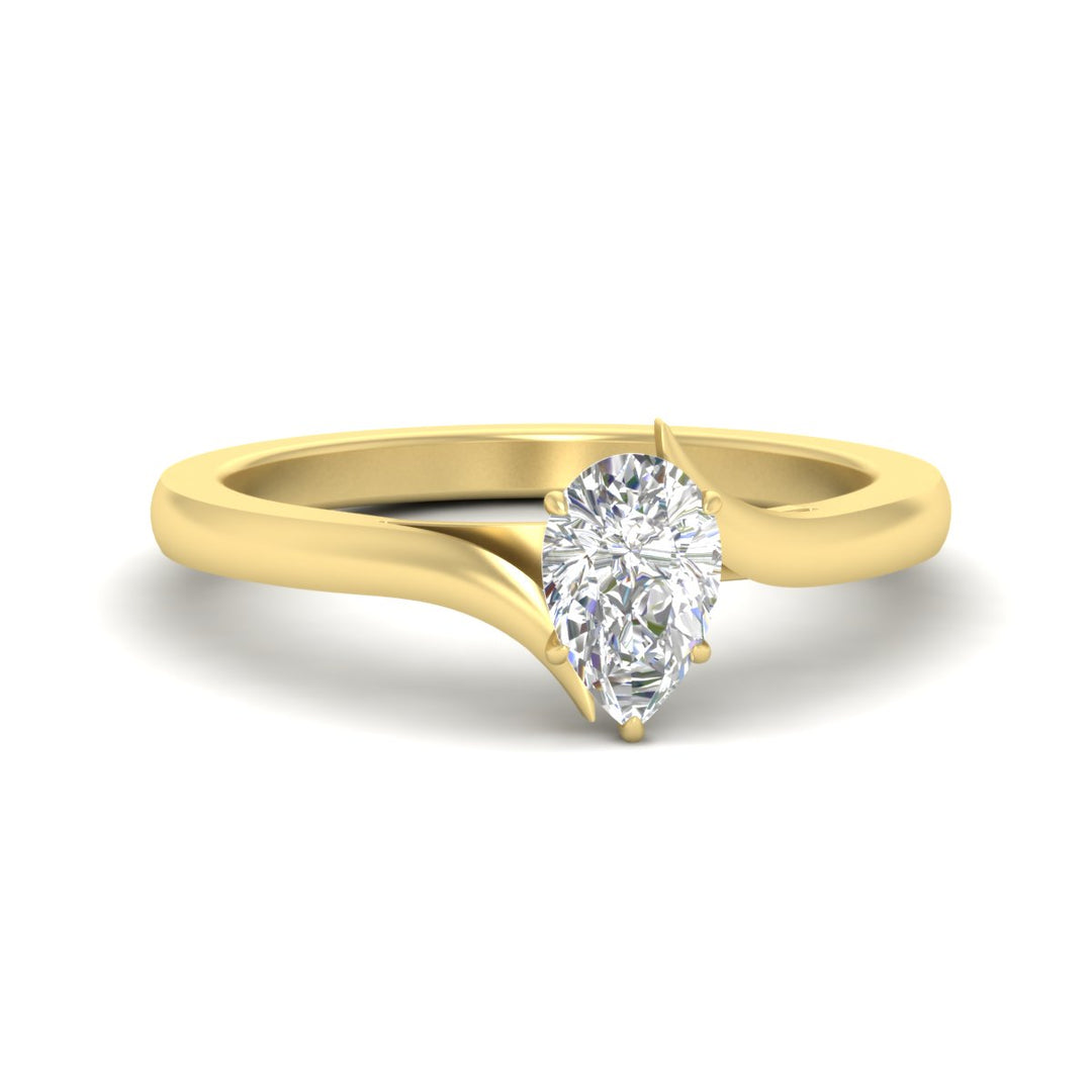 Twisted Shank Solitaire Engagement Ring