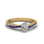Load image into Gallery viewer, pear-shaped-twisted-vine-diamond-engagement-ring-for-women-with-blue-sapphire-in-14K-yellow-gold-FD8233PERGSABL-NL-YG.jpg
