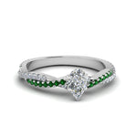 Load image into Gallery viewer, pear-shaped-twisted-vine-diamond-engagement-ring-for-women-with-emerald-in-14K-white-gold-FD8233PERGEMGR-NL-WG.jpg
