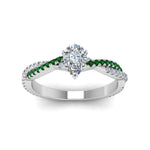 Load image into Gallery viewer, pear-shaped-twisted-vine-diamond-engagement-ring-for-women-with-emerald-in-14K-white-gold-FD8233PERGEMGR-NL-WG.jpg

