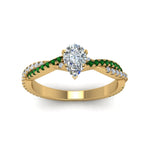 Load image into Gallery viewer, pear-shaped-twisted-vine-diamond-engagement-ring-for-women-with-emerald-in-14K-yellow-gold-FD8233PERGEMGR-NL-YG.jpg
