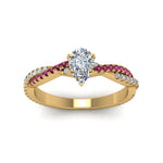 Load image into Gallery viewer, pear-shaped-twisted-vine-diamond-engagement-ring-for-women-with-pink-sapphire-in-14K-yellow-gold-FD8233PERGSADRPI-NL-YG.jpg
