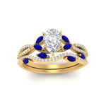 Load image into Gallery viewer, pear-shaped-twisted-vine-luxury-sapphire-bridal-ring-set-in-yellow-gold-FDENR3211PEGSABLANGLE3-NL-YG