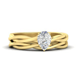 Load image into Gallery viewer, pear-shaped-vine-inspired-solitaire-bridal-ring-set-in-yellow-gold-fdens8252pesleep-nl-yg.jpg?v=1767085007