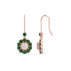 Load image into Gallery viewer, pendulum-diamond-drop-earring-with-emerald-in-rose-gold-fdear1128gemgrangle3-nl-rg