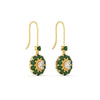 Load image into Gallery viewer, pendulum-diamond-drop-earring-with-emerald-in-yellow-gold-fdear1128gemgrangle4-nl-yg