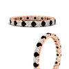 Load image into Gallery viewer, perfect-bezel-set-0.90-carat-round-diamond-and-black-diamond-eternity-wedding-band-in-rose-gold-FD8072ROBGBLACKANGLE3-0.90CT-NL-RG?v=1751956592