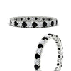 Load image into Gallery viewer, perfect-bezel-set-0.90-carat-round-diamond-and-black-diamond-eternity-wedding-band-in-white-gold-FD8072ROBGBLACKANGLE3-0.90CT-NL-WG?v=1751956594