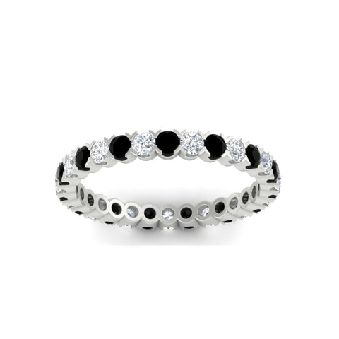 perfect-bezel-set-0.90-carat-round-diamond-and-black-diamond-eternity-wedding-band-in-white-gold-FD8072ROBGBLACKANGLE5-0.90CT-NL-WG?v=1751956594