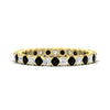Load image into Gallery viewer, perfect-bezel-set-0.90-carat-round-diamond-and-black-diamond-eternity-wedding-band-in-yellow-gold-FD8072ROBGBLACK-0.90CT-NL-YG?v=1751956596