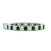 Load image into Gallery viewer, perfect-bezel-set-0.90-carat-round-diamond-and-emerald-eternity-wedding-band-in-white-gold-FD8072ROBGEMGR-0.90CT-NL-WG-HW?v=1751956593